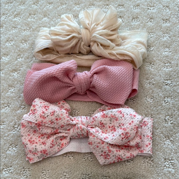 Other - Pink and Cream Kids Headband Set